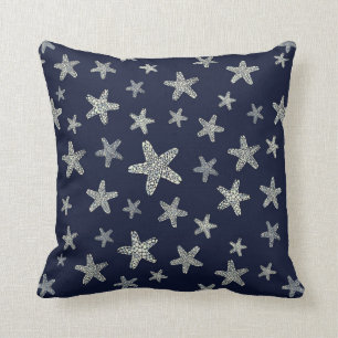 Coussin Mer de motif d'étoiles de mer