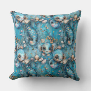 Coussin Mer savonneuse habitants de poissons amusants