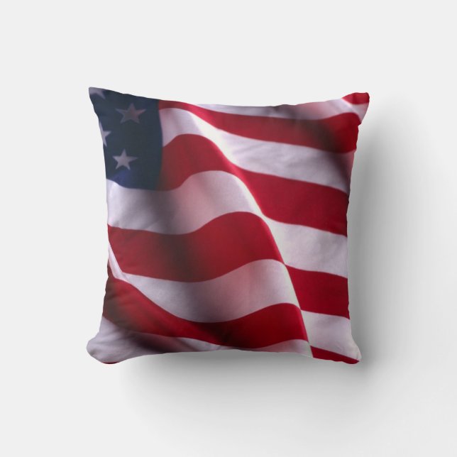 Coussin Merci de la fête des vétérans, drapeau patriotique (Recto)