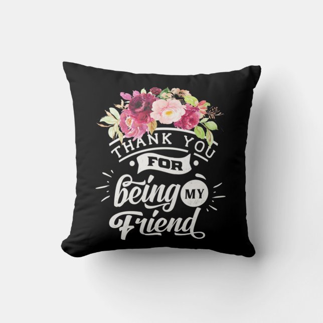 Coussin Merci D'Être Mes Amis (Recto)