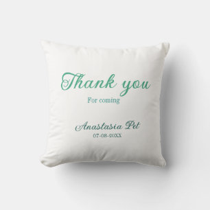 Coussin Merci d'être venu à la fête d'anniversaire nom dat