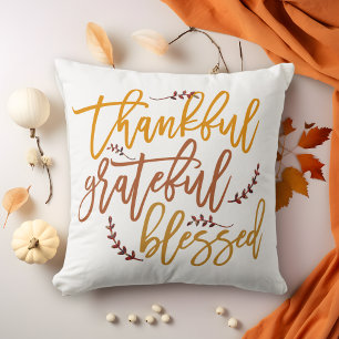 Coussin Merci Grateful Script Fall