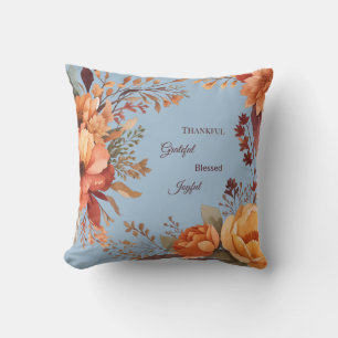 Coussin Merci Grategul Béni Floral Thanksgiving