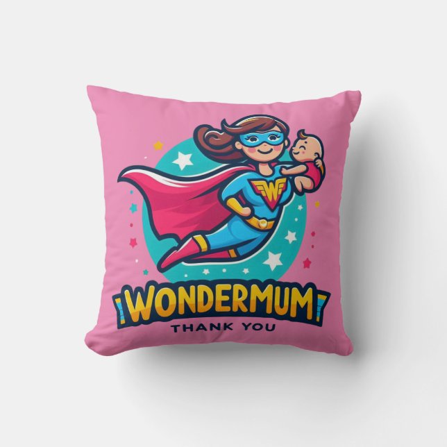 Coussin Merci Mum ! T-shirt (Recto)