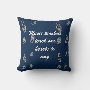 Coussin Merci Music Enseignant Appréciation Classe Cadeau