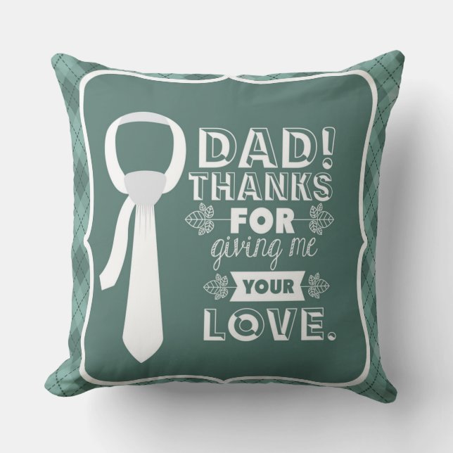 Coussin Merci Papa Pour Ton Amour Inconditionnel (Recto)