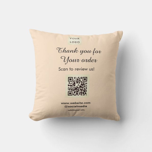 Coussin Merci pour l'examen de la commande de numérisation (Recto)