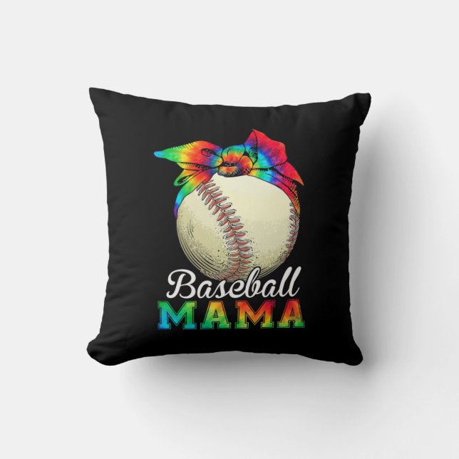 Coussin Mère Art Baseball Mama Anniversaire (Recto)