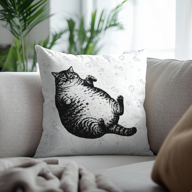 Coussin Mère de chat, je ne suis que peau et os pour l'ama (Créateur téléchargé)