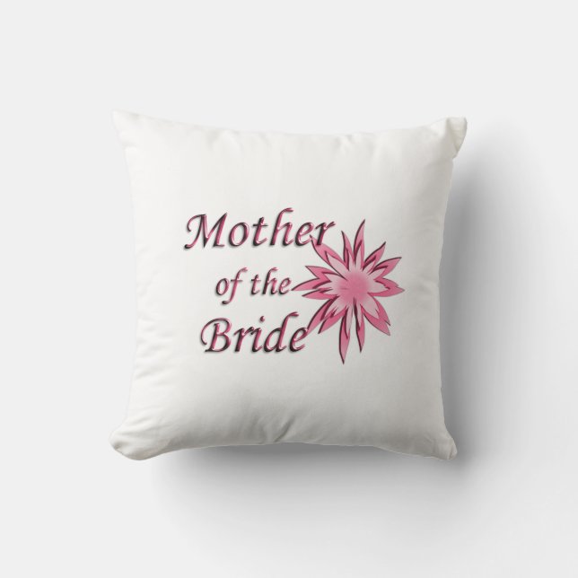 Coussin Mère de l'oreiller rose de la mariée (Recto)