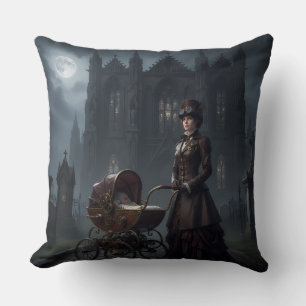 Coussin Mère de Steampunk Gothic avec enfants victoriens