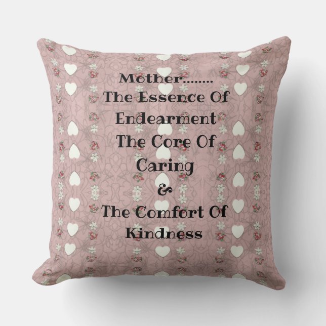 Coussin Mère Endearment (petits coeurs) (Recto)