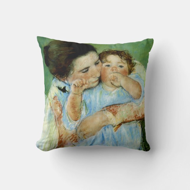 Coussin Mère et enfant par Mary Cassat (Recto)
