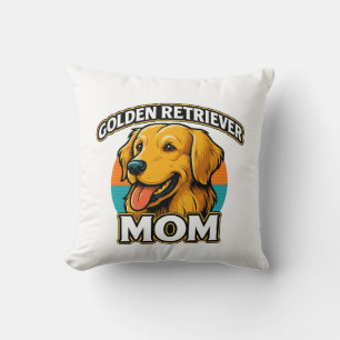 Coussin Mère Golden Retriever � Design pour amoureux de ch