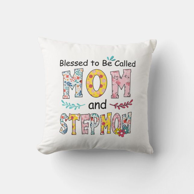 Coussin Mère Maman Et StepMom Anniversaire (Recto)
