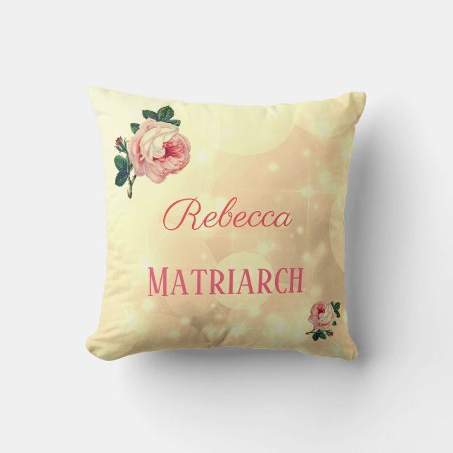 Coussin Mère matriarche Rose personnalisée (Recto)