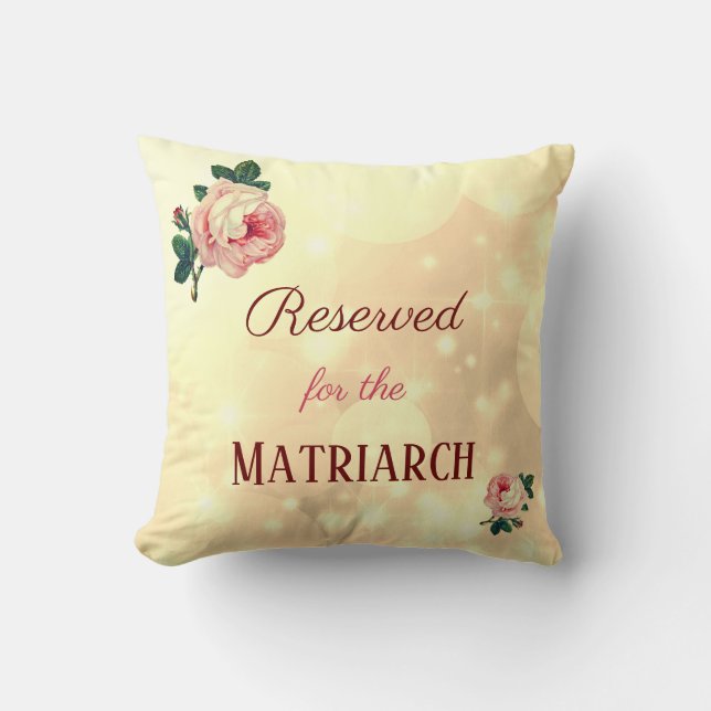 Coussin Mère matriarche Rose réservée (Recto)