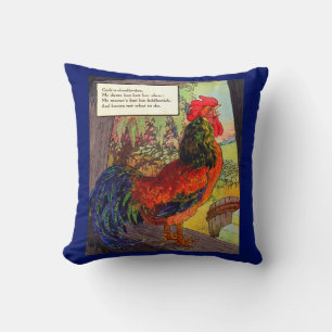Coussin Mère Oie des années 1920 - coq