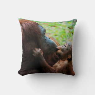 Coussin Mère orang-outan avec bébé
