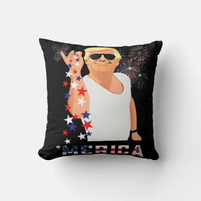 Coussin Merica Trump en tenue Don Drunk Donald Drunk 4e de (Recto)