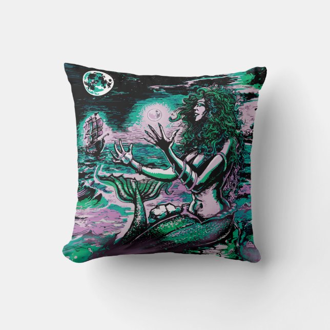 Coussin Mermaid Siren Atlantis Pearl (Recto)