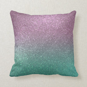 Coussin Mermaid vert rose Parties scintillant étincelante
