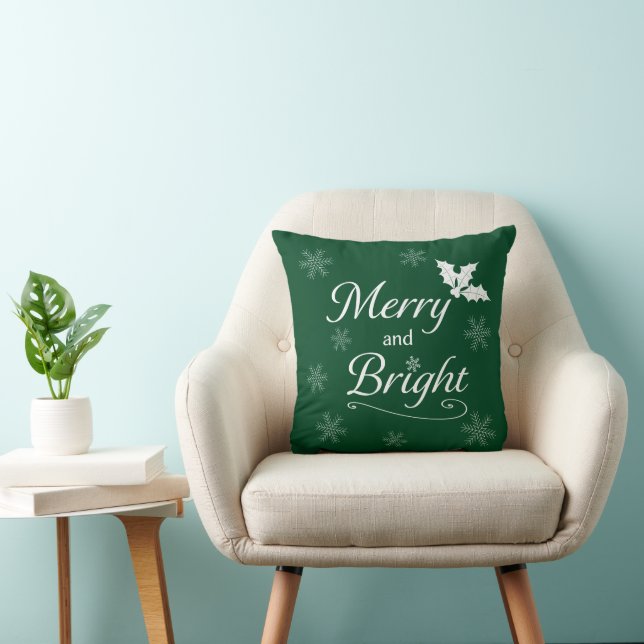 Coussin 'Merry and Bright' Christmas Throw Pillow (Chaise)