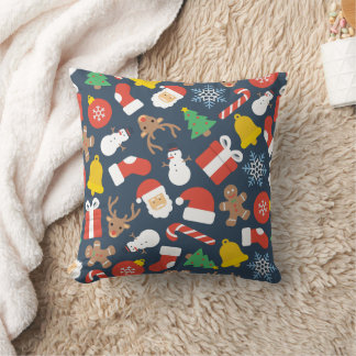 Coussin Merry Christmas family Gathering Set on Warm