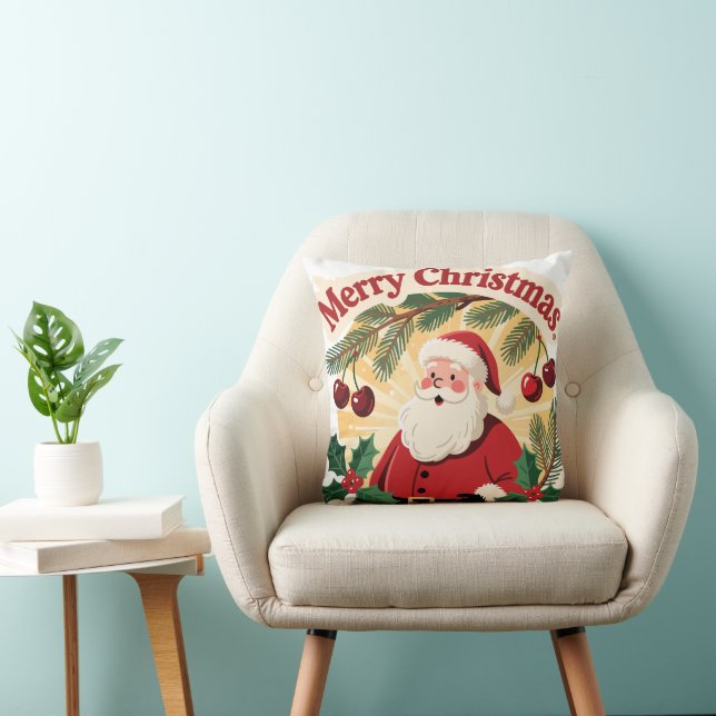 Coussin Merry Christmas Festive Holiday Design (Chaise)