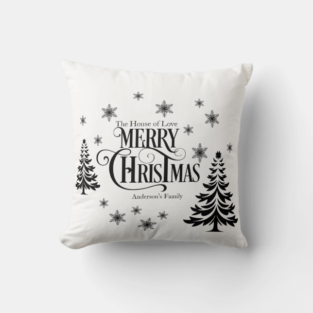 Coussin Merry Christmas for family (Recto)
