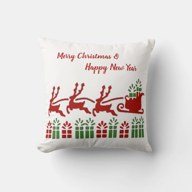 Coussin Merry Christmas & Happy New Year 2021 (Recto)