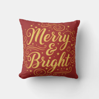 Coussin Merry Christmas Wishes to Brighten | Throw Pillow