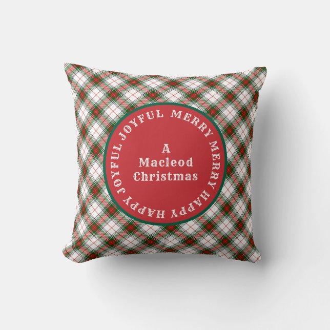 Coussin MERRY Words Scottish Tartan (Recto)