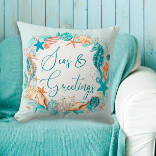 Coussin MERS Côtières et SAVOIRS Coquilles de cheval de me