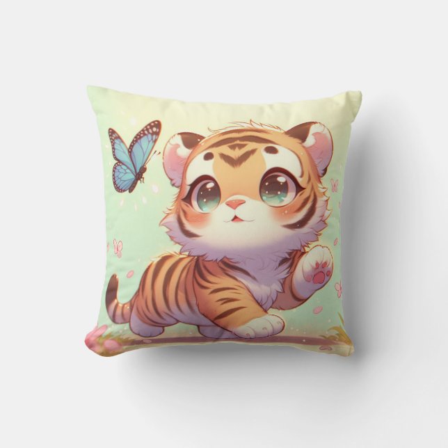Coussin Merveilleuse dans les yeux d'un chaton (Recto)