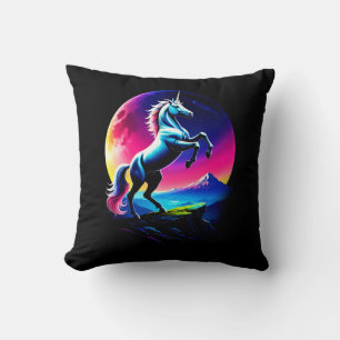Coussin Merveilleuse Licorne Colorée Sauvage