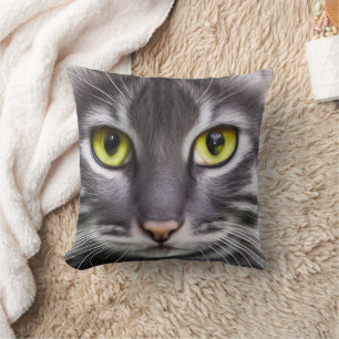 Coussin Merveilleux chat en portrait
