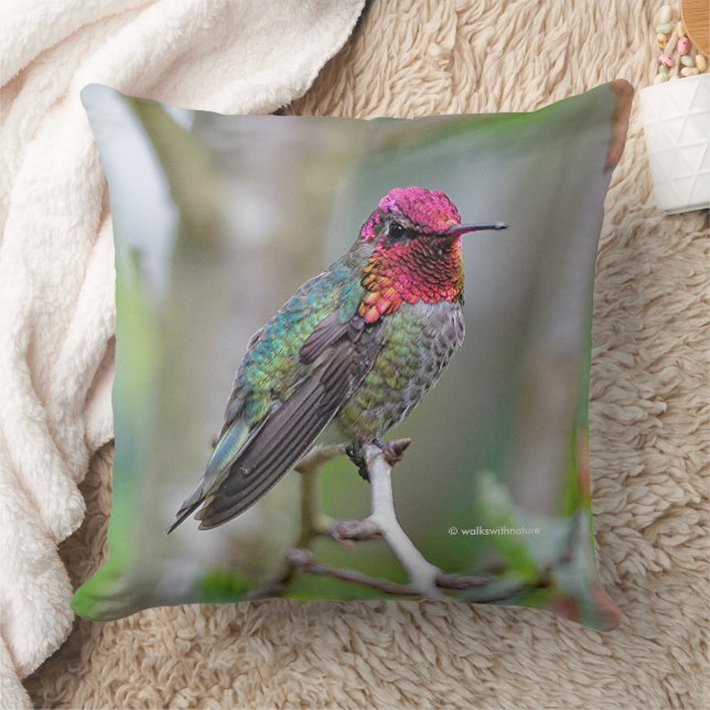 Coussin Merveilleux colibri d'Anna dans le Plum Tree (Couverture)