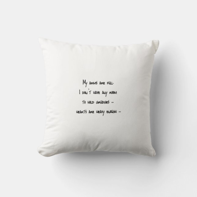 Coussin Mes bras sont pleins  (Recto)