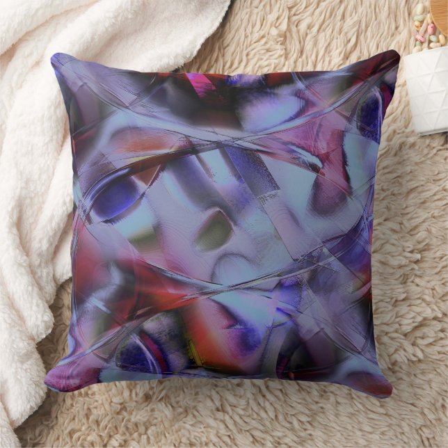 Coussin Mess de formes et de courbes polies en couleur got (Couverture)