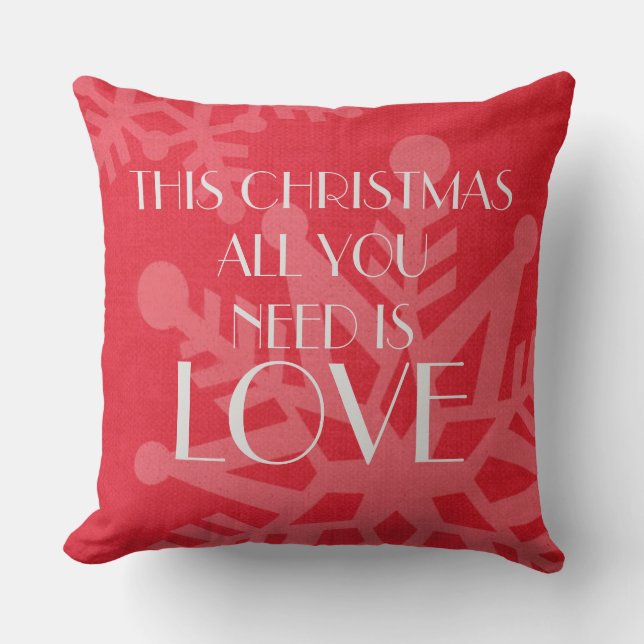 Coussin Message de Noël élégant et inspirant (Recto)
