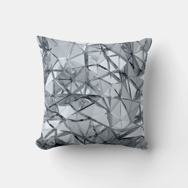Coussin Métal 3D doré : Arrière - plan géométrique (Recto)