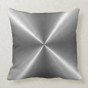 Coussin Métal argenté d'acier inoxydable