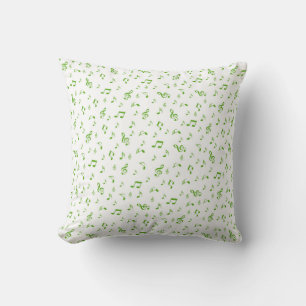 Coussin métal, brillant, motif, musique, note, élégante