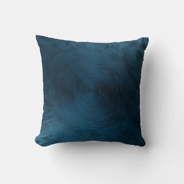 Coussin Métal brossé Bleu Acier métallique Abstrait (Recto)