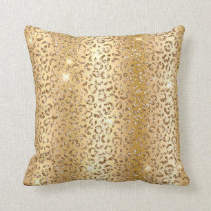 Coussin Métallic Gold & Parties scintillant Glam Leopard S