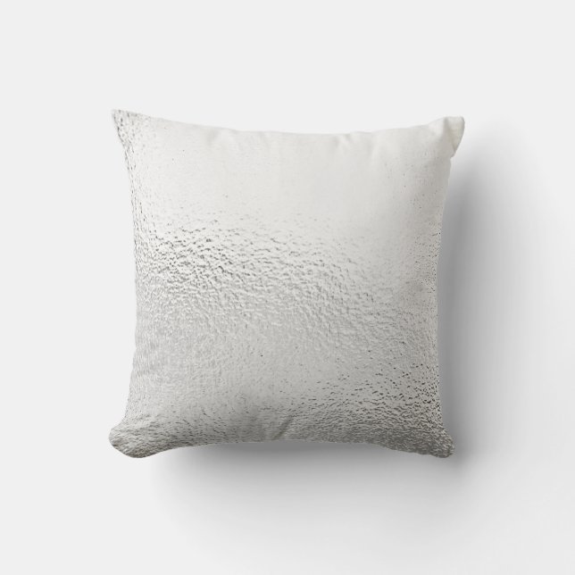 Coussin métallique blanc argenté en verre délicat (Recto)