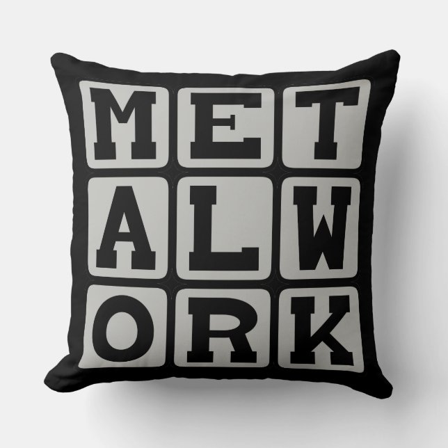 Coussin Métallurgie, travail du métal (Recto)