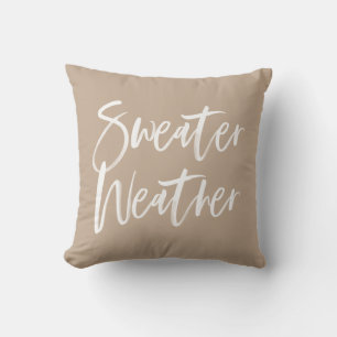 Coussin Météo du sucre   Fête beige