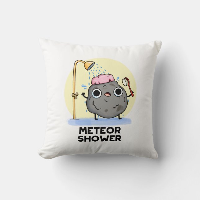 Coussin Meteor Douche Funny Science Pun (Recto)